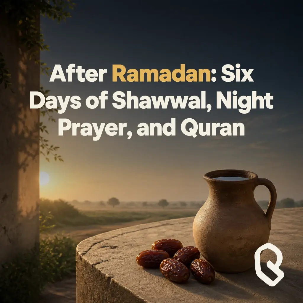 Artwork for “After Ramadan: Six Days of Shawwal, Night Prayer, and Quran”, a Reverts community recording.