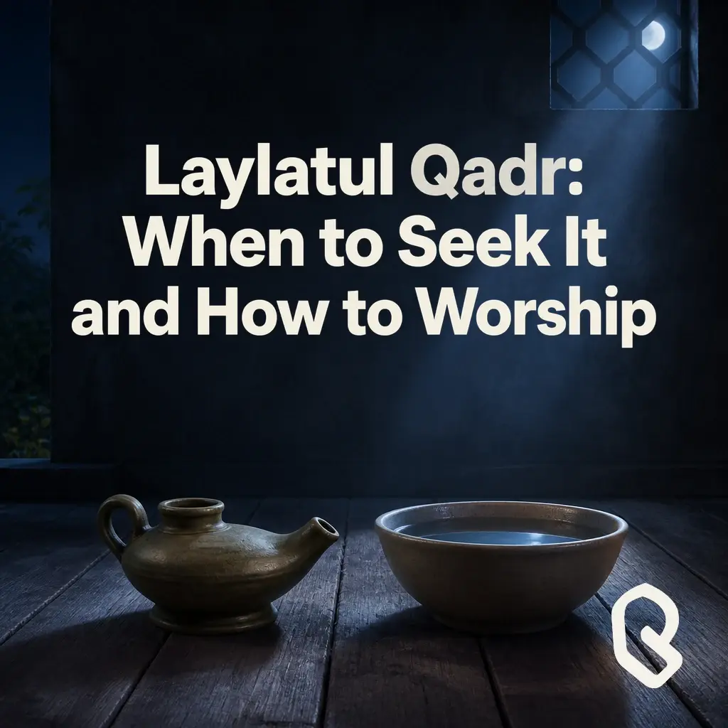 Artwork for “Laylatul Qadr: When to Seek It and How to Worship”, a Reverts community recording.