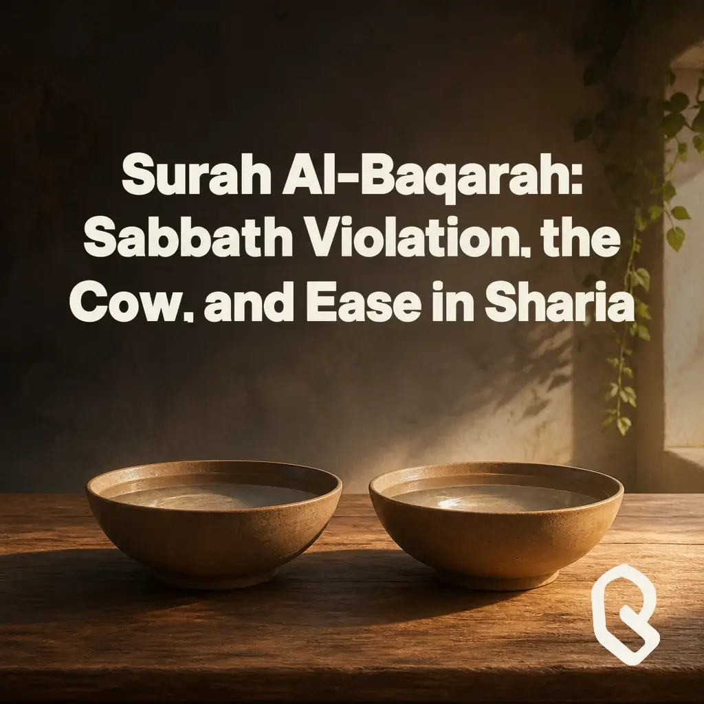 Artwork for “Surah Al-Baqarah: Sabbath Violation, the Cow, and Ease in Sharia”, a Reverts community recording.